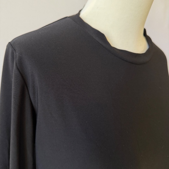 SYMPLI CREW LANTERN TOP STRETCH JERSEY 3/4 SLEEVES CASUAL WORK MINIMALIST NWT 6 - Picture 6 of 12